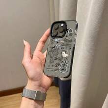 1 Ốp lưng điện thoại TPU + PC cao cấp trong suốt hai màu, viền đen, chống sốc, họa tiết đàn guitar sáng tạo, dễ thương, bao phủ toàn bộ, chất liệu cao cấp, tương thích với iPhone 13 14 15 ProMax 16 16Pro 16 ProMax 16plus 16E, iPhone 11 12 ProMax Silicone X XR XS Max 7 8 Plus 13 Mini 12 Mini 7 Plus 11 ProMax 14 Pro 14 Plus 15 Plus, Ốp lưng cặp đôi hoạt hình nghệ thuật, chống nước, chống rơi, chống trầy xước - Nhiều màu - Xem 2