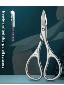 1pc Professional Precision Nail Clipper - Sharp Curved Blades For Fingernails And Toenails, Ergonomic Handle, Multi-Purpose Grooming Tool For Nails, Eyebrows And Lashes