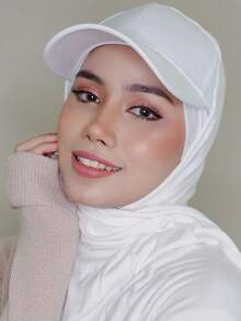 1pc Lady Mesh Scarf Hijab Cap, Suitable For Daily Use Bonnet Hair Bonnet Turban