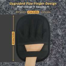 2只装宠物毛发去除手套，五指静电美容工具，适用于猫狗，可重复使用，神奇毛发去除器，适用于家具、汽车、沙发和衣物，宠物必备美容用品