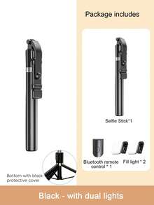 Palo de selfie inalámbrico Bluetooth de STICKMAG de 1.7M/0.7M, con luz LED de relleno, control remoto inalámbrico, soporte para teléfono móvil giratorio 360°, compatible con iPhone 16, 15, 14, 13, 12, 11e/Max/Pro/Xs/Xr/X/Plus, compatible con Samsung Galaxy S25/S24/S23/S22 Ultra y otros teléfonos Android, GoPro, adecuado para viajes y transmisión en vivo, disparos de verano, viajes, actividades al aire libre, trípode para transmisión en vivo