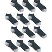 12 Pairs No Show Socks Mens Low Cut Athletic Running Casual Liner Socks. - màu đen - Xem 3