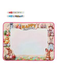 80*60cm Children's Water Doodle Mat Toy, Large Size Water Magic Painting Pad, 3 Themes Available: Christmas/Rabbit/Elf, Reusable Water Drawing Mat, Best Toy Gift For 3-6 Years Old Boys And Girls, Art Enlightenment Gift For Christmas/Halloween