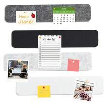 8pcs Cork Board Strips-Felt Nail Board Strips, Suitable For Office And Home Wall Decoration, Notice Board Self-Adhesive, With Thumbtacks, Can Stick Notes, Photos, Schedules