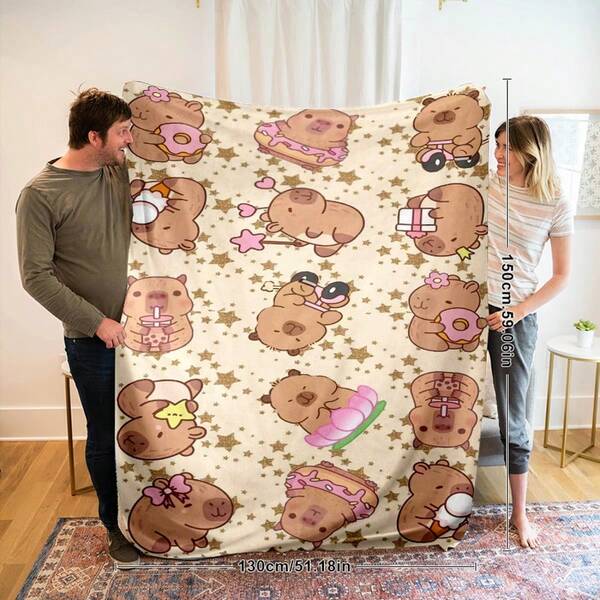 [Tacto suave] Manta de franela de lana: suave y cómoda de poliéster, diseño de dibujos animados para todas las estaciones, con personajes icónicos y gráficos vívidos, ideal para regalos, manta con personajes de dibujos animados de Halloween, manta estampada digitalmente