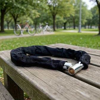 1 件自行车防盗加强链锁，便携式重型锁头，适用于自行车、汽车、电动自行车、摩托车、电动滑板车和门安全