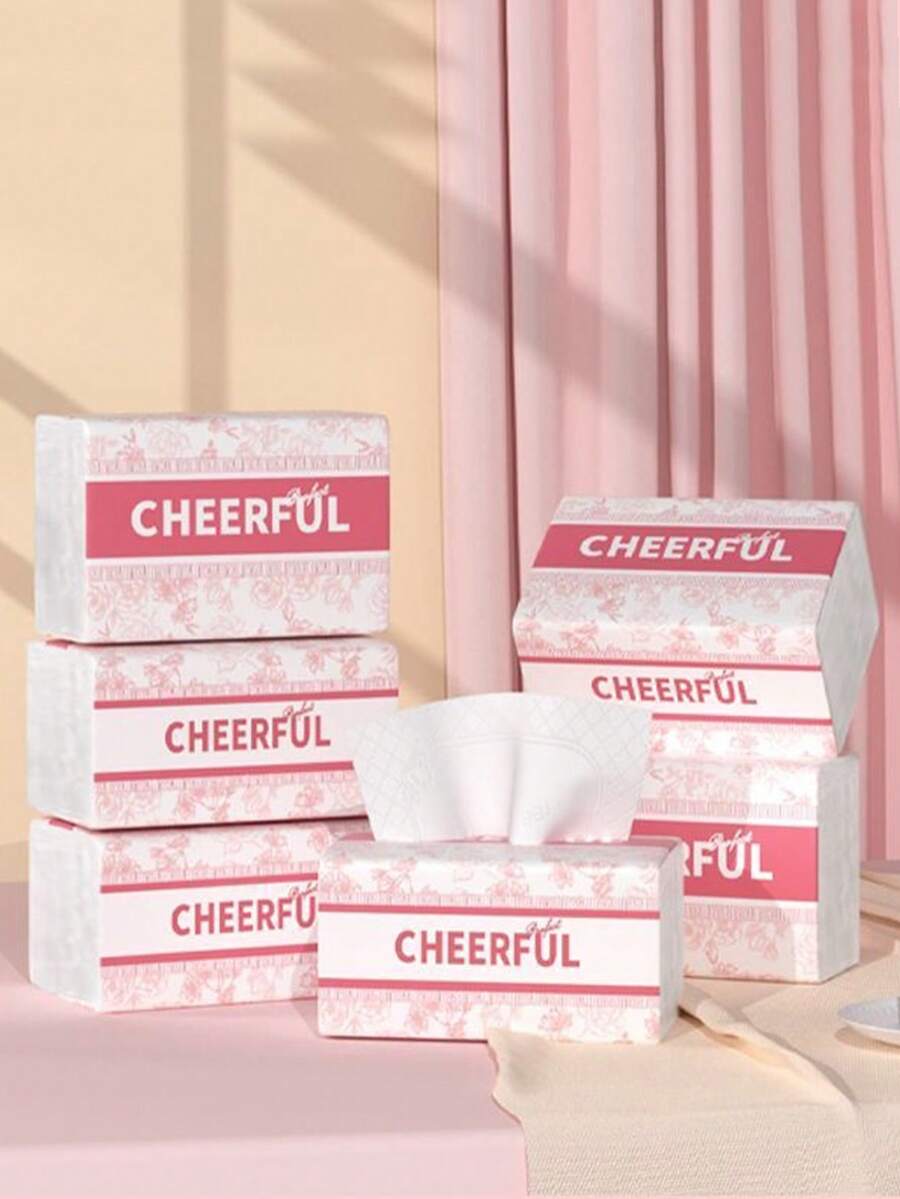 5-Ply Thickened Facial Tissue Paper, Embossed 4-Edge, Bulk Pack For Home Use, Students, Offices, Camping, Graduation, Halloween, Christmas Parties, Picnics, Suitable For Men & Women