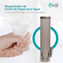 Dispensador de Conos de Papel Despachador de Conos para Beber Agua Capacidad 250 Conos de Papel para dispensadores de Agua Uso Rudo Color Humo Transparente - 1 - Ver 8