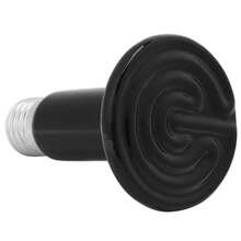 Lámpara calefactora de cerámica infrarroja para mascotas, bombilla de 75 W para reptiles - Negro - Ver 5