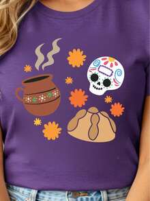 Women T-Shirts - Purple - View 2
