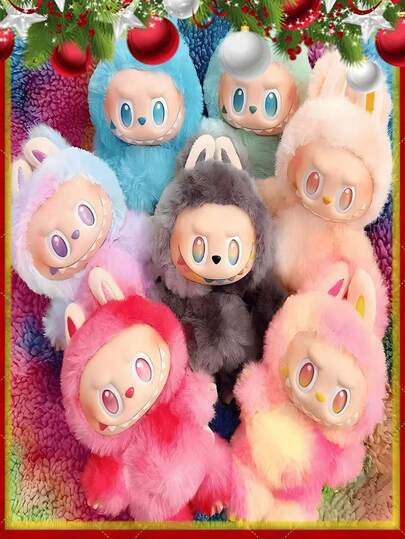 17 cm Macaron Generation Hängedekoration, Sitzparty Serie 1-3, süßes Affen-Abenteuerkostüm für (erste/zweite/dritte Generation) Macaron Serie süße Puppe Sitzüberraschungsspielzeug, Jugendpuppe süß, exquisite Verpackung, PVC süßes Gesicht (wähle eines von sechs zufälligen aus)