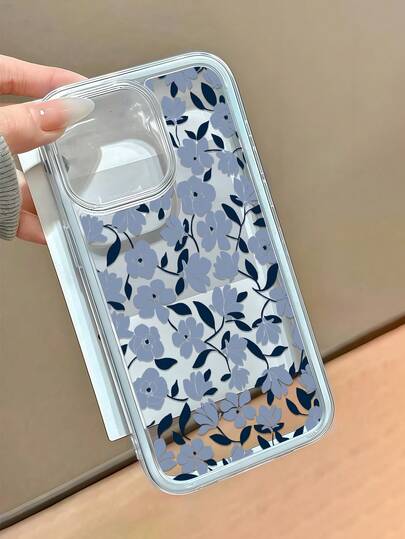 Ins-Style High-Quality Dopamine Color Series, Fresh Ditsy Floral Acrylic Phone Case, Compatible With IPhone 17/15/16 Pro Max, Creative Apple 11/12/13/14 Pro Phone Case, Anti-Drop