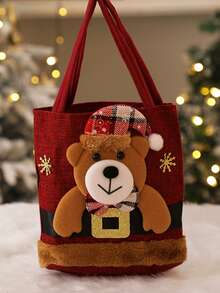Christmas Gift Bag, Candy, Apple Bag, Christmas Gift Preferred - Multicolor - View 3