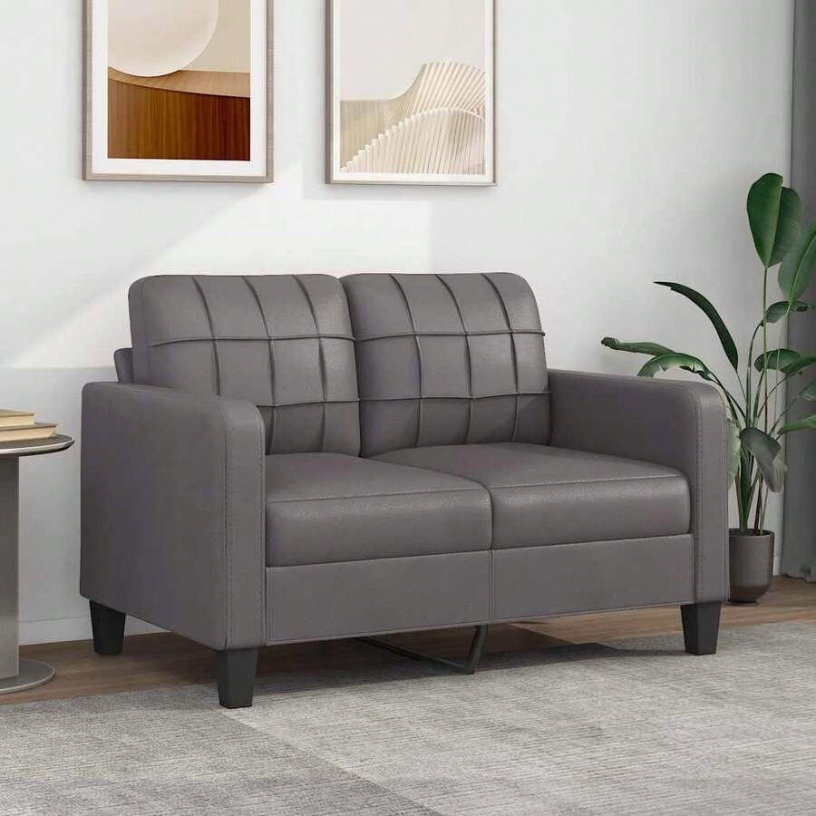 2-Sitzer-Sofa Grau 120 cm Kunster - Grau - Übersicht 1