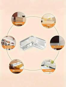 10 قطع واقيات للزوايا، خيارين للاختيار من بينهما (على شكل حرف L/مستدير)، واقي وحشو للسلامة، تستخدم لتغطية أثاث وحواف الطاولة الحادة، شفافة، مزودة بشريط لاصق مسبق، التصاق قوي للمنتج، لا تسقط بسهولة. بعد الإزالة، لن يتبقى أي آثار لاصقة ولن يتلف الأثاث. سهلة التركيب