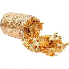 食用金箔、金箔蛋糕装饰、金箔片、金箔装饰品、烘焙金箔装饰、巧克力装饰、用于烹饪、甜点、工艺品和化妆品的金箔片 - 彩色 - 查看 11