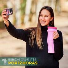 Termo para Agua Caf y T 40oz - Vaso Taza Trmico de Acero Inoxidable con Agarradera, Termos Tipo Tumbler para Fro y Caliente, Vasos Trmicos Originales con Tapa Popote y Asa - Puerto Vallarta - Ver 5