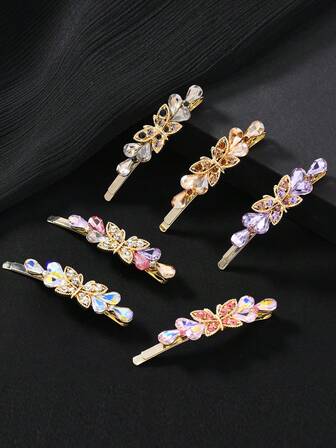 1pc Women's Elegant Shiny Braided Hollow Butterfly Hair Clip, Versatile Accessory For Daily Wear, Claw Clips