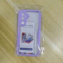 Hadaasi 1pc Soft TPU Bumper + Hard PC Back 2-In-1 Full Coverage Transparent Phone Case With Front Screen Protector, Compatible With IPhone 17 Pro/17 Pro Max/Air/17/16/16E/16 Pro Max/15/14/13/12/11 Pro Max/Plus/SE2/SE3, Galaxy M36/S25 FE, 12/13C/12C/Note 12 Pro/NOTE14 PRO+/NOTE13 PRO/NOTE13 PRO+, POCO M6 PRO, Reno14 Pro/Reno14 F, Hot 60 Pro/Hot 60 Pro+ - Mauve Purple - View 19