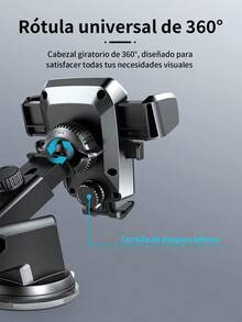 1 piezas Soporte de teléfono móvil para coche, marco de soporte para coche, salida de aire de navegación, soporte fijo, tipo ventosa de conducción, suministro Interior,Soporte Para Celular Para Carro Universal, Base para Auto 360. - Negro - Ver 9