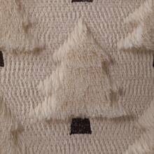 Fundas de cojín navideñas de pelo sintético esponjoso - Juego de 2 (45 x 45 cm) - Cojines decorativos de árbol de Navidad para sofá y salón - Decoración navideña de invierno en beige - Beis - Ver 4