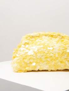 Women's Clutch Bag, Sequin Bag, Party Bag, Bridal Party Bag, Party Accessories, Women's Party Dress, Christmas Bag, Women's Christmas Gift, Elegant Women's Handbag, Wedding Supplies (Random Pattern) - Yellow - View 4