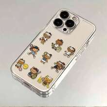 Cute Tennis Phone Case 16 17 Pro XS XR X 15 14 13 12 11 Pro 8 Plus Cartoon Soft Back Cover