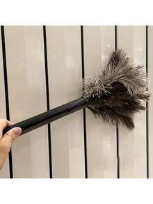 1/2/3piezas de plumero de pico de avestruz natural - Mango de madera duradera, diseño ergonómico para hogar, dormitorio, estantería, escritorio y limpieza de interiores de automóvil - Remoción suave de polvo con plumas decorativas y esponjosas, no requiere baterías, plumero para decoración del hogar, limpiador de dormitorio, limpiador elegante, limpiador de alta calidad, herramienta de limpieza, suministros de limpieza del hogar - Multicolor - Ver 7