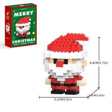 ZOULEBAOBEI Christmas Series Christmas Tree Building Blocks Reindeer Bells Beads Puzzle Toys, Best Christmas Gift Mini Christmas Character Building Block Toys, Christmas Santa Claus, Christmas Train, Snowman, Christmas Tree, Reindeer, Christmas Themed Toys, DIY Children Toys, Christmas Gifts - Christmas Series - View 3