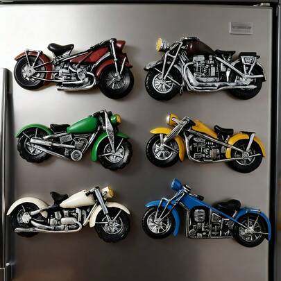 3D立体冰箱贴，摩托车冰箱贴，复古美式冰箱贴，摩托车爱好者的最爱，创意冰箱贴
