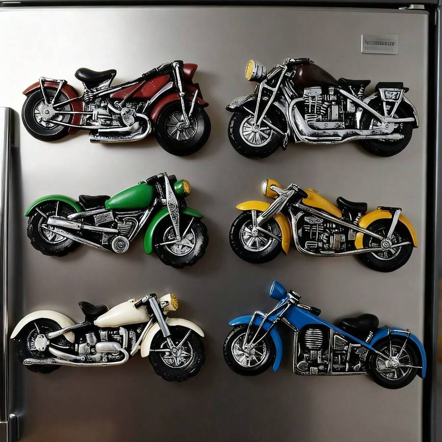 3D立体冰箱贴，摩托车冰箱贴，复古美式冰箱贴，摩托车爱好者的最爱，创意冰箱贴