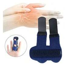 Férula de dedo ajustable con soporte para la mano correa para cinco dedos deportiva estabilizador de dedo accesorio ortopédico prevención lesiones entrenamiento deporte rehabilitación comodidad ajuste personalizado diseño resistente lavable durable - Negro - Ver 5
