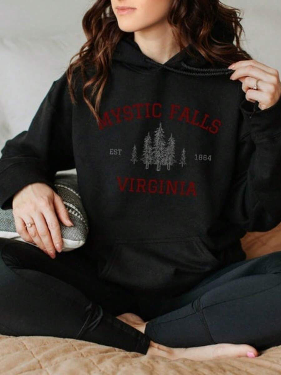 TVD Fan Gift Mystic Falls Virginia Hoodie - Salvatore/Stefan Sweatshirt (Vampire Fan Merch), - 28 - 查看 1