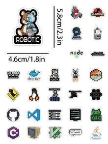 Bộ 60 miếng dán lập trình dễ thương và vui nhộn - Những miếng dán dành cho nhà phát triển lập trình cực chất để trang trí laptop, bình nước, sổ tay. - Nhiều màu - Xem 5