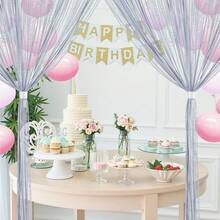 Tassel Partition Curtain 2m Length * 1m Width - 2 Pieces - Dusty Blue - View 6