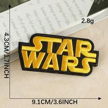 Star Wars 星球大战刺绣臂章、刺绣贴片、包包贴纸、刺绣贴花、徽章 - 易于熨烫/缝纫的贴花，带背胶的刺绣花朵贴片，适用于衣服、包包、帽子 - DIY 定制，包含暴风兵图案 - 彩色 - 查看 5