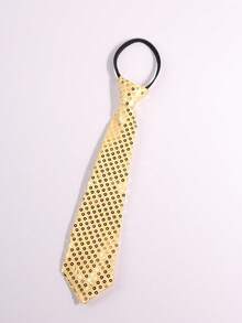 1 corbata de hombre, corbata de lentejuelas de unicolor, de moda y versátil, adecuada para combinar con camisas de uniforme, celebraciones, corbatas casuales y ropa de actuación