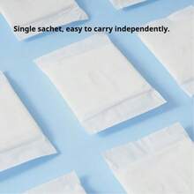 50 piezas de mini almohadillas, cómodas y transpirables, toallas sanitarias universales de 200 mm con alas, ultra delgadas y transpirables - Blanco - Ver 5