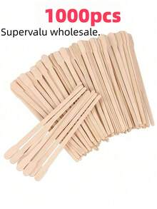 100/300pcs Wooden Wax Strips, Suitable For Eyebrow, Lip And Nose Hair Removal, Disposable Wax Strips, Eyelash Wax Strips, Hair Salon Products And Accessories, Suitable For Barbershops, Beauty Salons, Travels, Weddings, Mother's Day, Beach Outings And Festivals - Multicolor - View 16