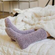 SISOSOCK 5 Pairs Fuzzy Soft Cozy Fluffy Socks Women, Casual Thick Plush Comfy Sleep Socks, Warm Winter Gifts Women - 多色-a - 查看 5