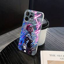 Funda de teléfono Cool D  compatible con iPhone 17, 16e, 16, 15, 14, 13, 12, 11 Pro Max, Mini, Air, XR, XS, X, 7, 8 Plus - Funda suave de TPU transparente, accesorios de cubierta protectora para dispositivos, funda de teléfono transparente, funda de teléfono de TPU, material de TPU suave, funda de teléfono flexible, para fanáticos del anime, coleccionistas de cultura pop - Mezcla de colores - Ver 2