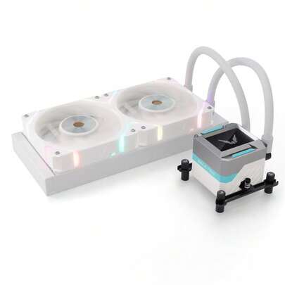 Sistema de resfriamento de computador Valkyrie VK-AIOSY240W Processador tudo-em-um Sistema de resfriamento líquido Preto