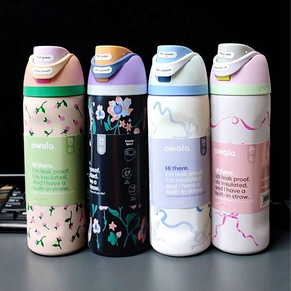 32oz Straw Vacuum Insulated Cup With Handle Portable Water  Bottle 304 Stainless Steel Travel Vacuum For Cold Hot Cupowala