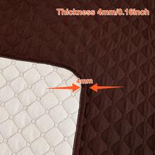 1 件纯色格子防水防滑薄宠物毯，适合小型/中型/大型猫和狗，适用于卧室、客厅宠物沙发套（1 至 4 座）