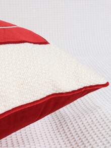 1pc/2pcs Patchwork Bohemian Style Embroidered Contrast Color Pillow Cover With Ruffle Edges, Suitable For Bedroom, Living Room, Sofa, Modern Festive Decor, Outdoor Garden, Party, 45*45cm, Fits Pillow Insert