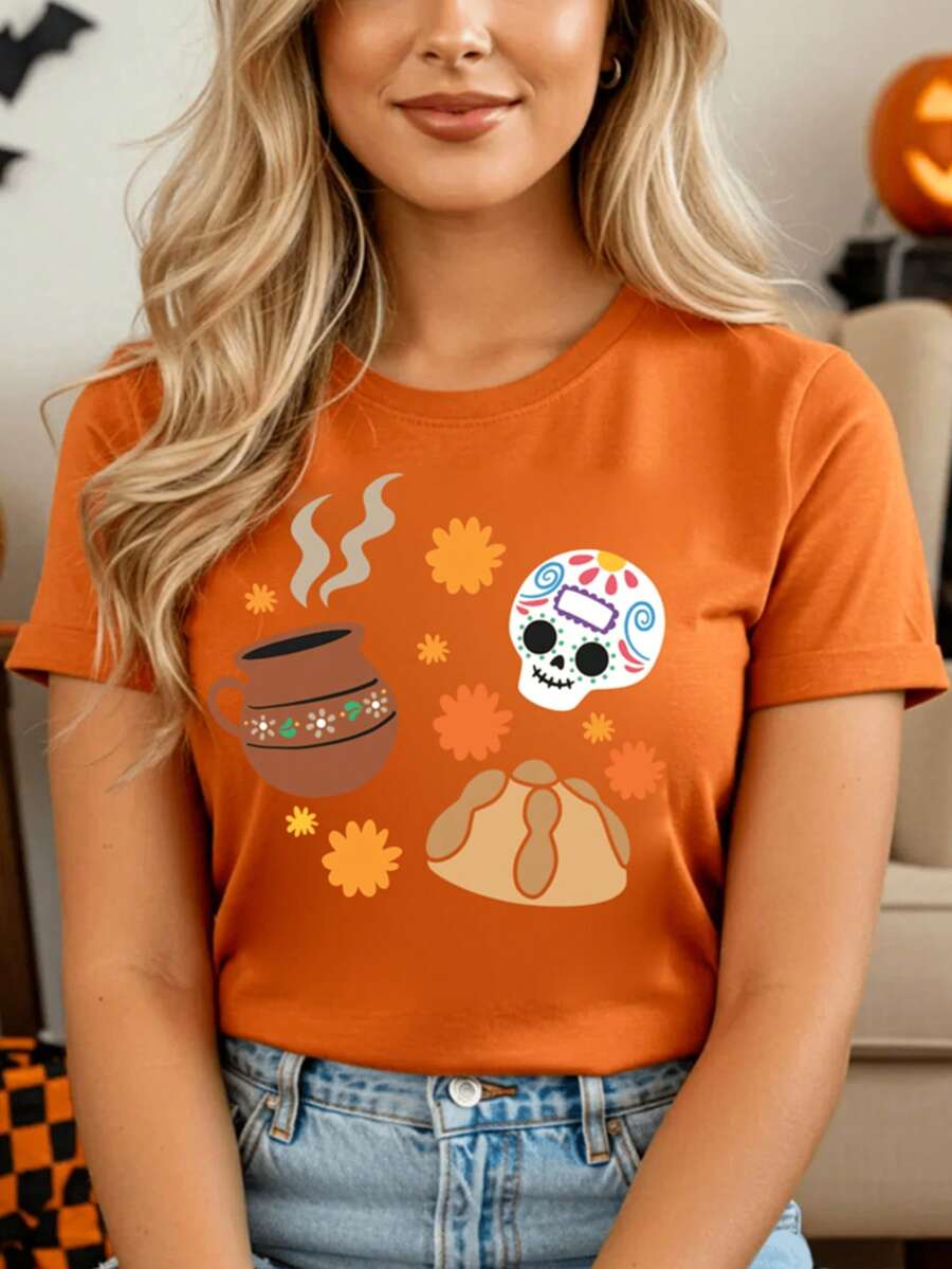 Women T-Shirts - Orange - View 1