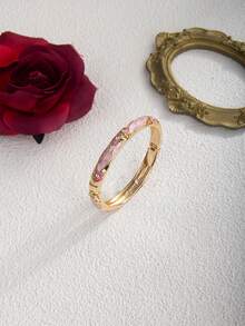 1 件复古新中式镂空花朵弹性手镯，适合女性办公室、日常、街头风格、音乐狂欢节、个人珠宝配饰、节日礼物、婚礼、情人节、母亲节、生日 - 梅花款 - 查看 7