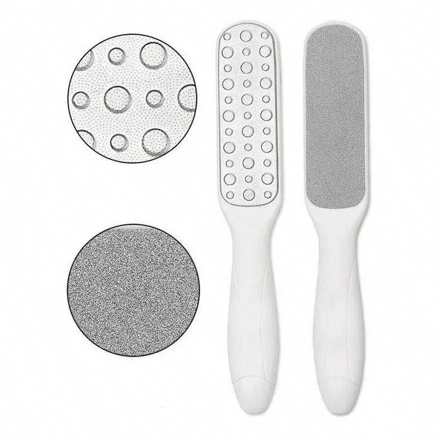 Double Side Foot File Callus Remover For Dead Skin Professional Pedicure Tools Stainless Steel Foot Pedicure Tools - 白色 - 查看 1