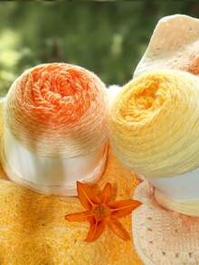 200克/袋 秋冬渐变彩虹色粗毛线，80%腈纶，20%尼龙，手工DIY材料，可用于编织毛衣、披肩、外套、发带、帽子和时尚配饰