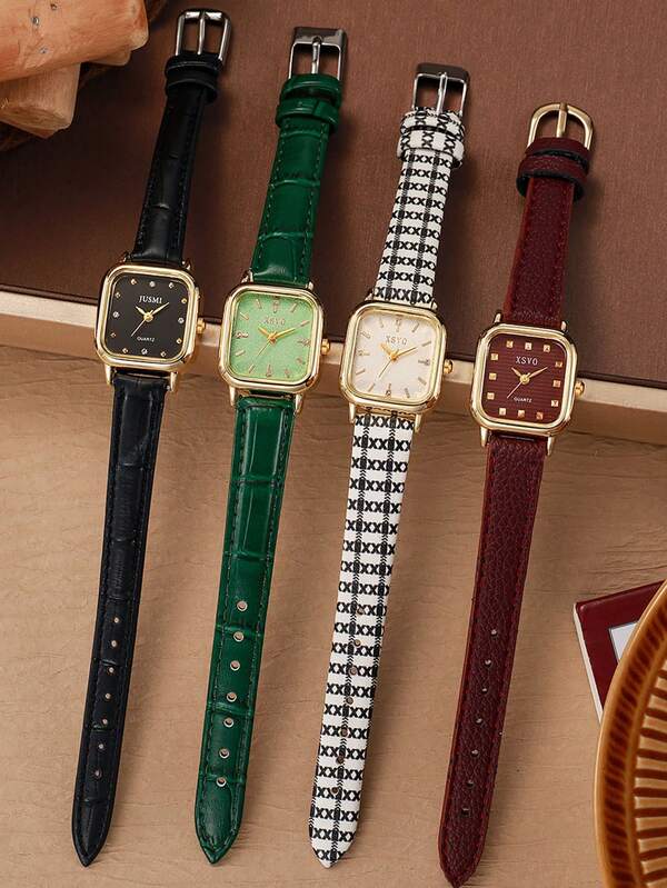 1 pieza Reloj de cuarzo de diseño sofisticado de color macaron de moda, adecuado para adolescentes y estudiantes, excelente para regalo de Fin de Año, Día del Soltero, Cumpleaños